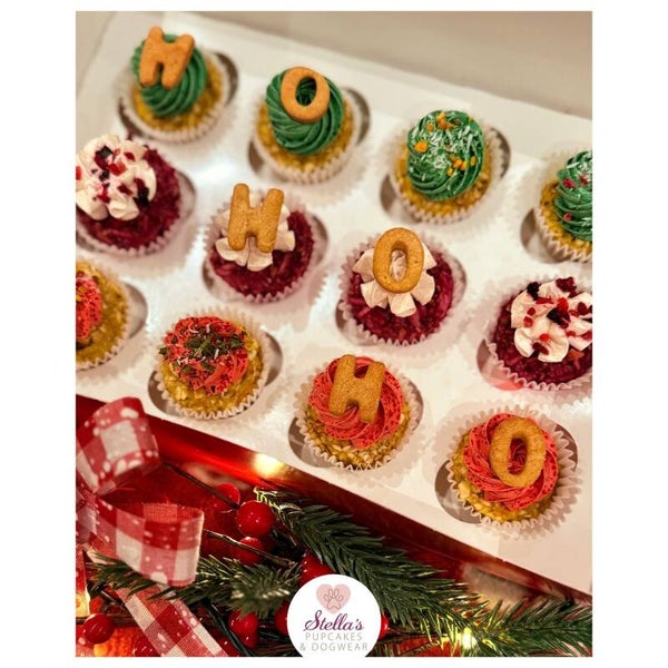 Stella' Pupcakes - 12x mini kerstcupcakes