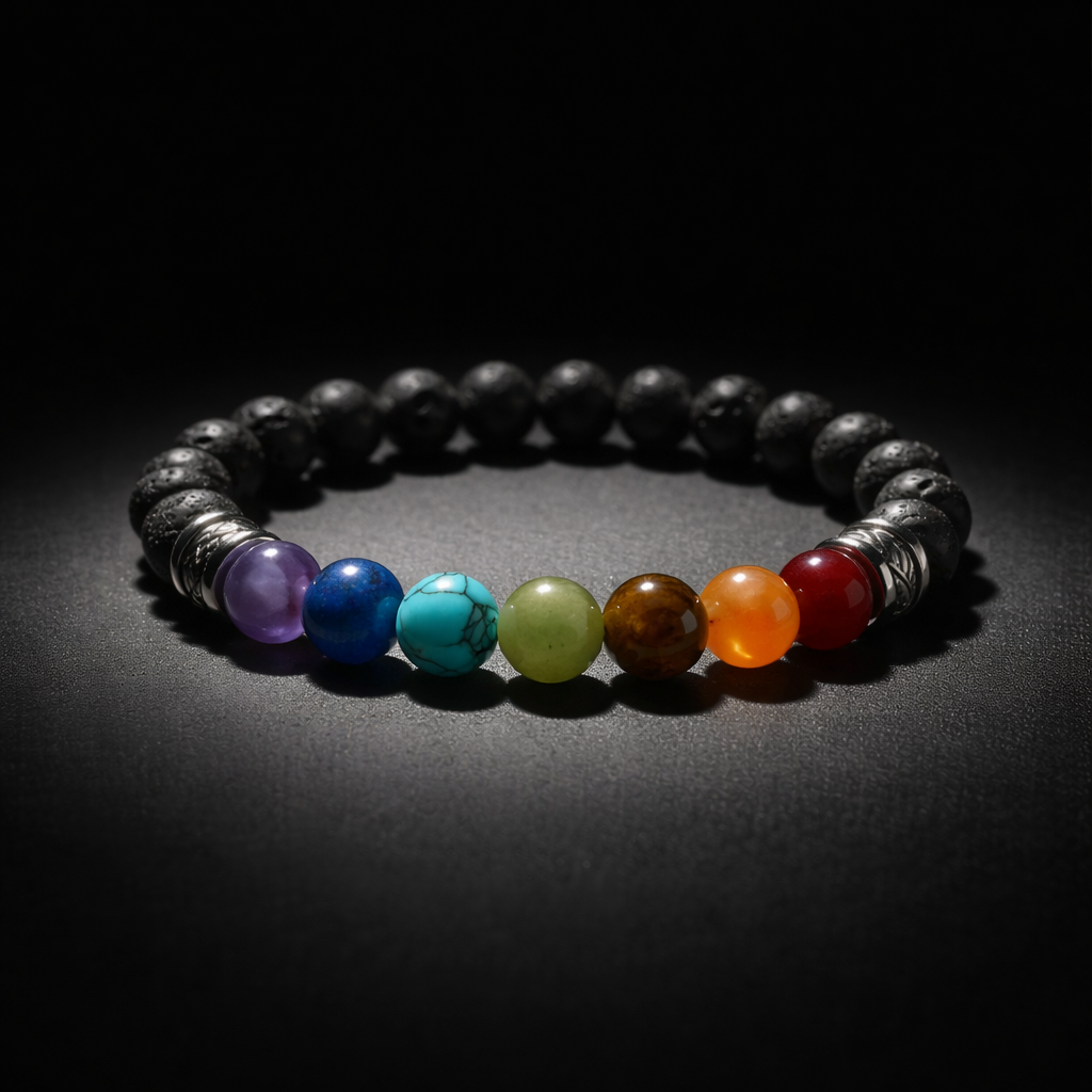 Lava stone Chakra Bracelet