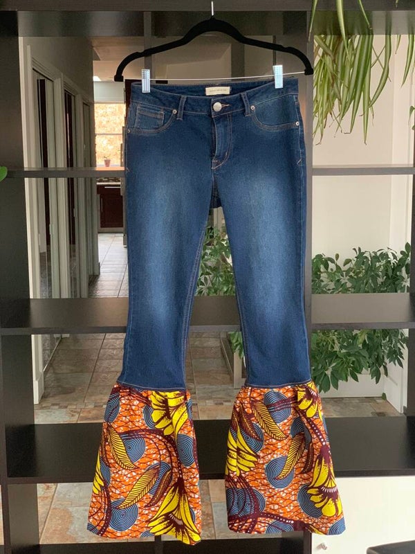 Boho Patchwork Flare Jeans