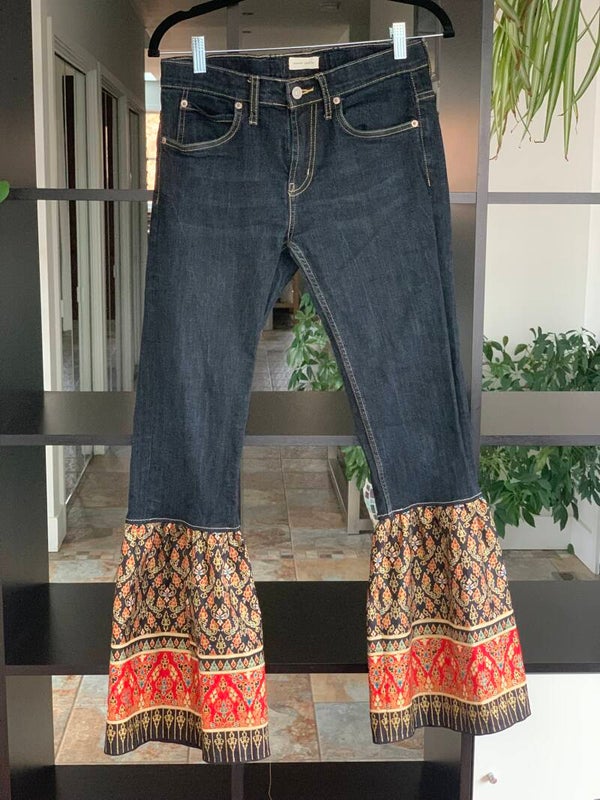 Boho Patchwork Flare Jeans