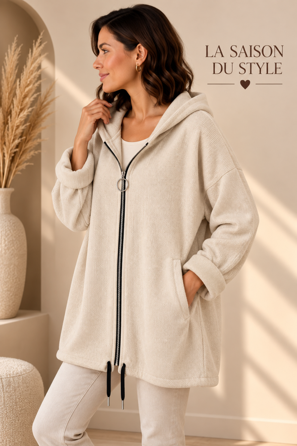 Veste Zippée Crème