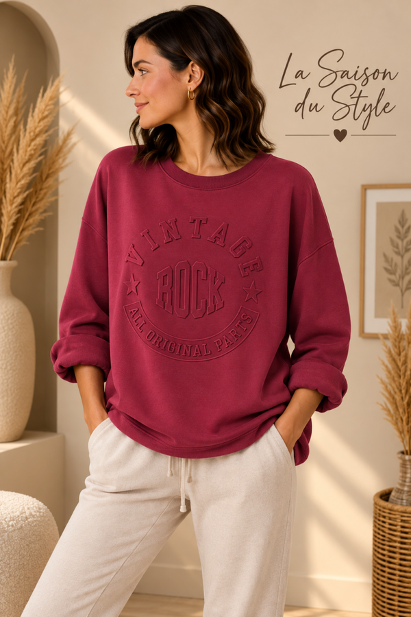 SWEAT Vintage Bordeaux