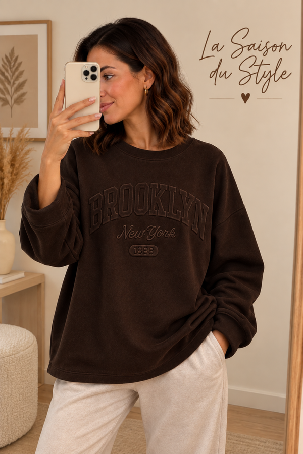 SWEAT Brooklyn Chocolat Foncé