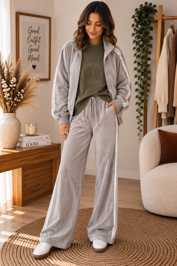 Pantalon effet Croco Gris