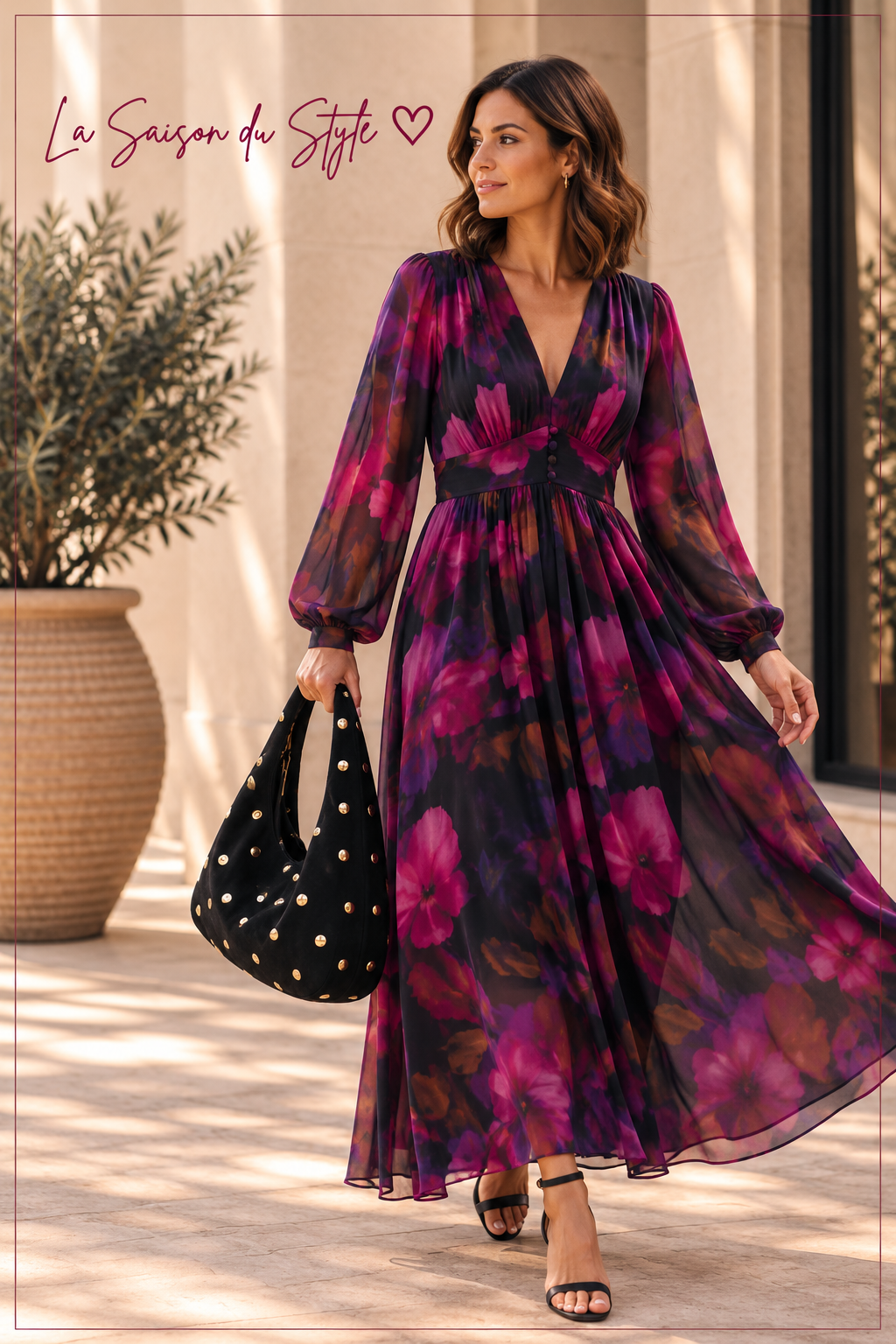 ROBE LONGUE MAUVE