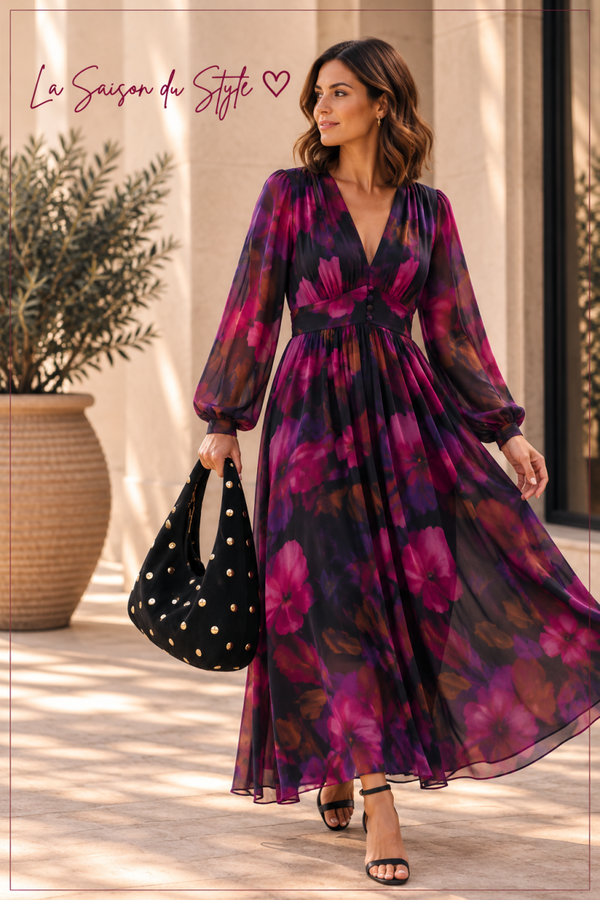 ROBE LONGUE MAUVE