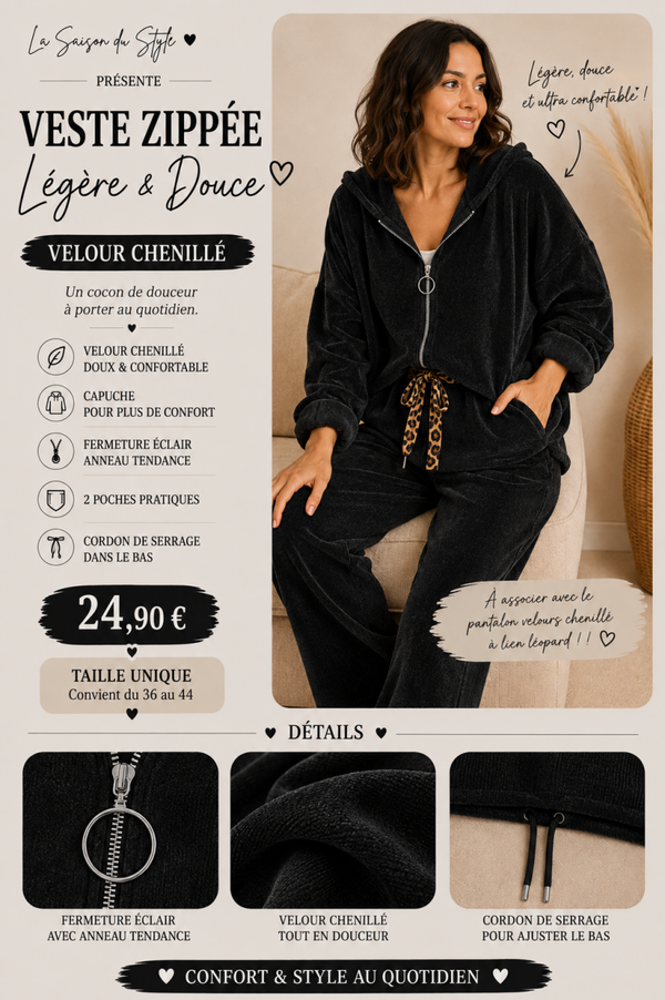 Veste Zippée noir