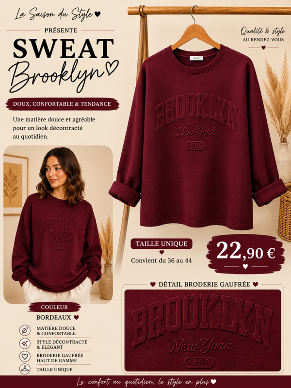 SWEAT Brooklyn Bordeaux