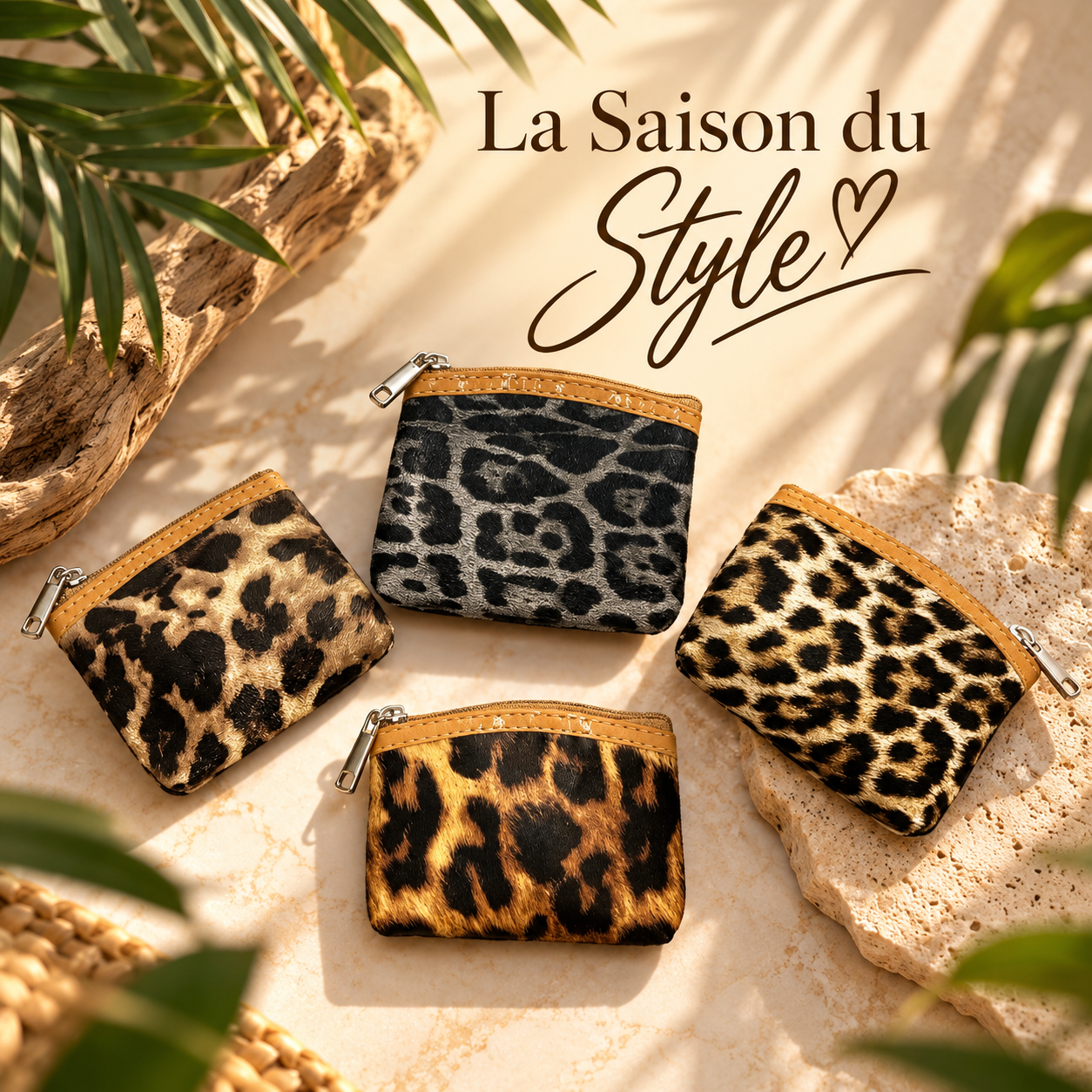 Petit porte monnaie SAFARI ( 4 motifs différents)