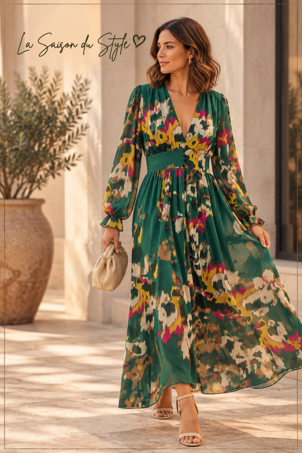 ROBE LONGUE VERTE
