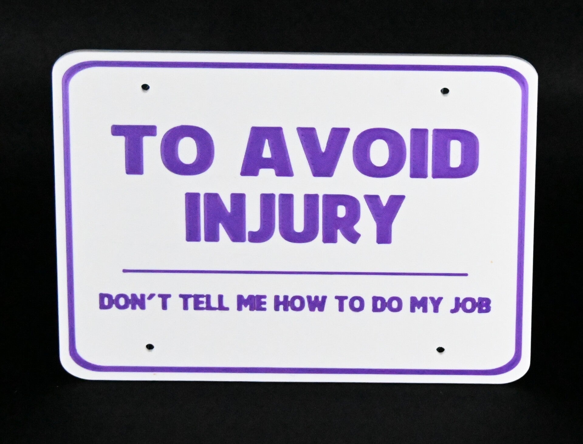 Avoid Injury - Large Sign
