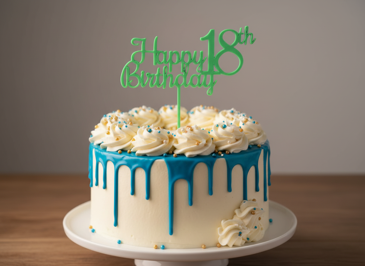 Happy 18th Birthday Cake Topper