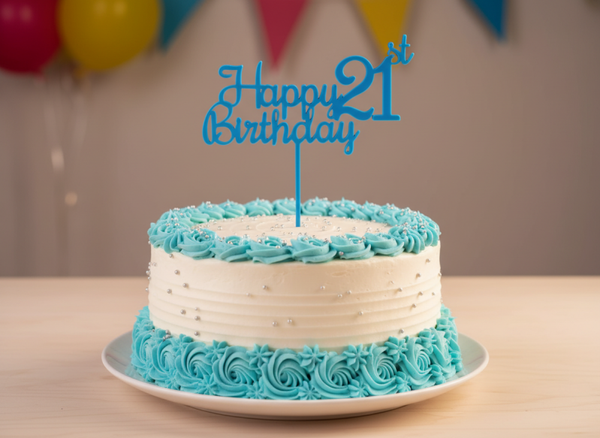 Happy 21st Birthday Cake Topper