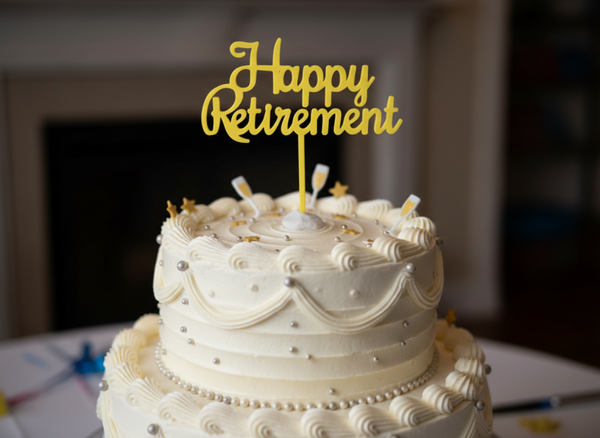 Happy Retirement Cake Topper