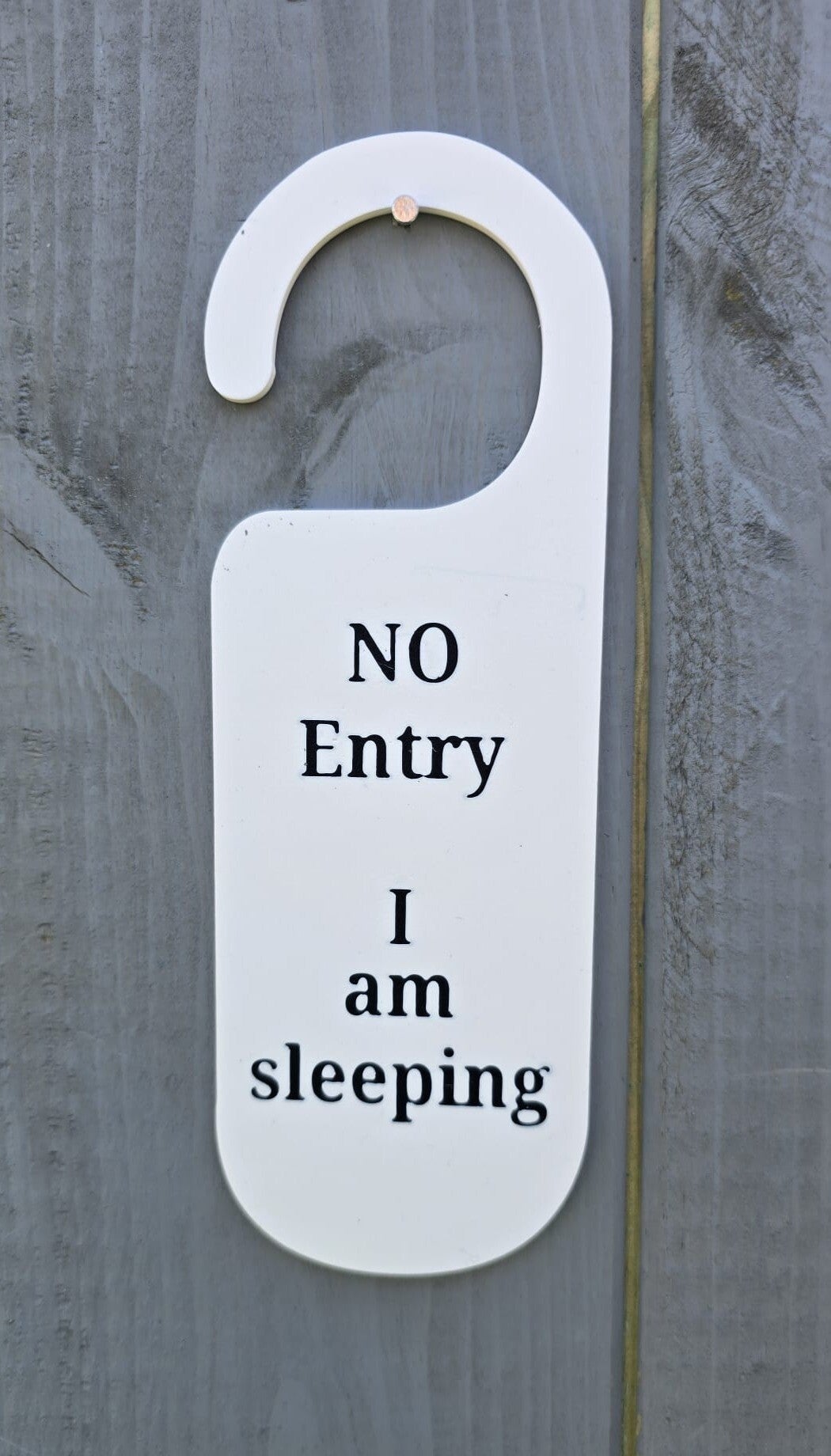 No Entry, I am sleeping door hanger