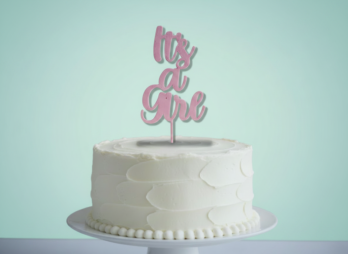 It's a Girl Cake Topper
