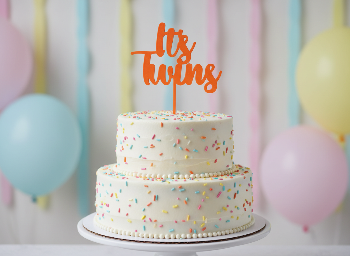 It's Twins Cake Topper