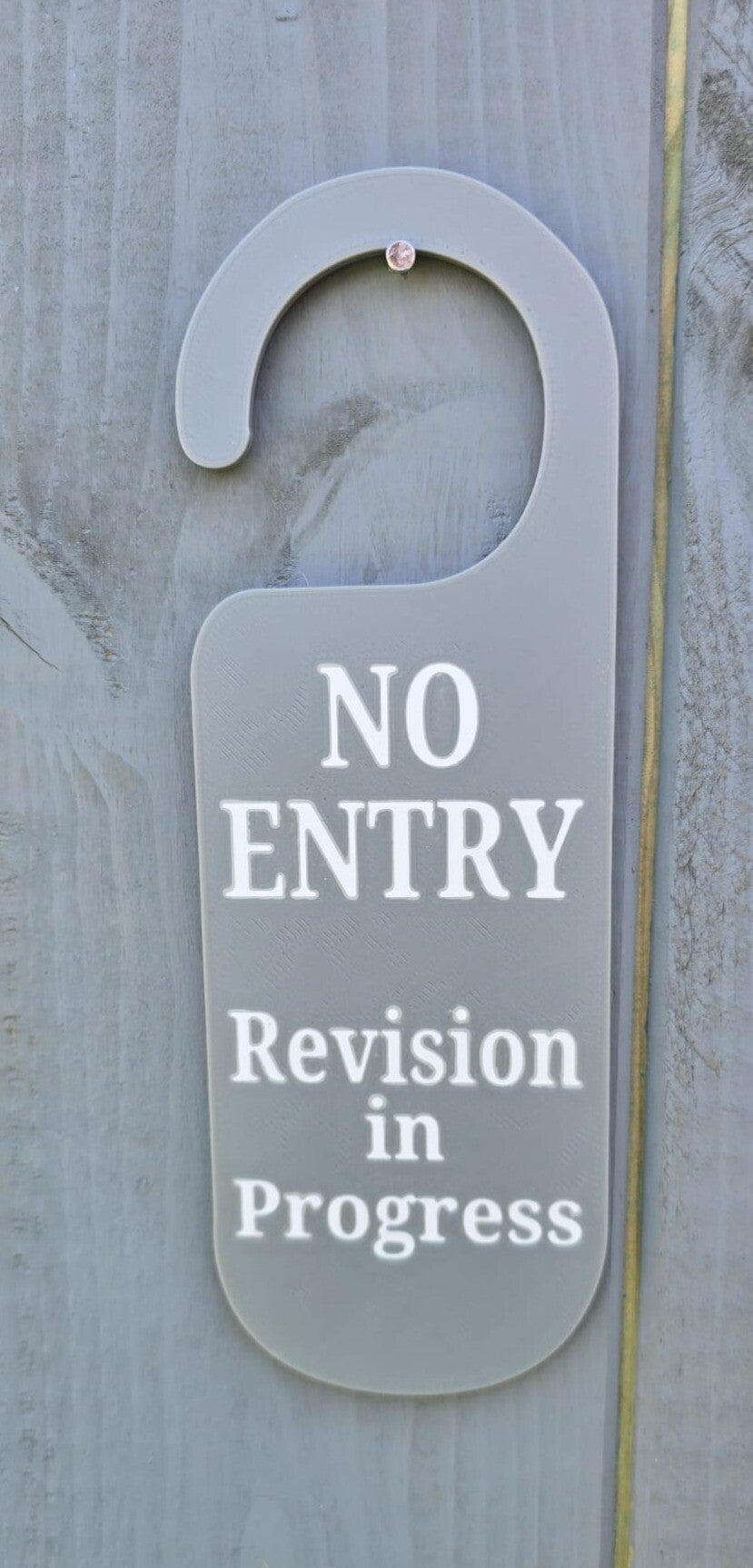 No Entry, Revision in progress door hanger