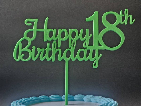 Happy 18th Birthday Cake Topper