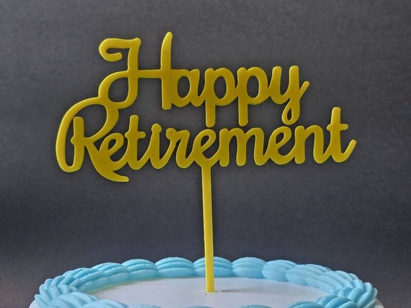 Happy Retirement Cake Topper