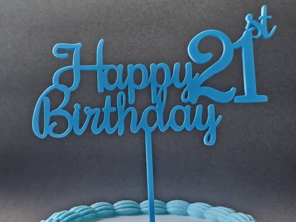 Happy 21st Birthday Cake Topper