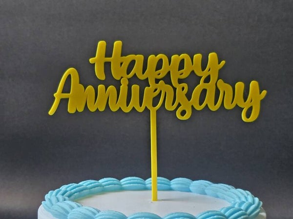 Happy Anniversary Cake Topper