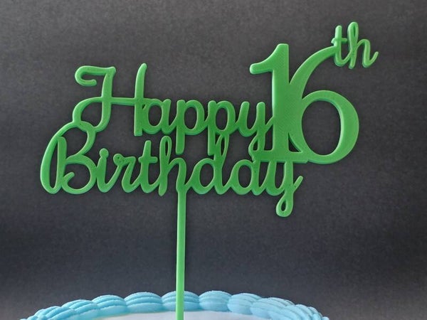 Happy 16th Birthday Cake Topper