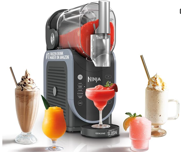 Ninja SLUSHi with RapidChill Technology, 88 oz. Frozen Drink & Slushie Machine, 5 Preset Programs, Margaritas, Frappés, and More, Premium Accents, Black, FS301