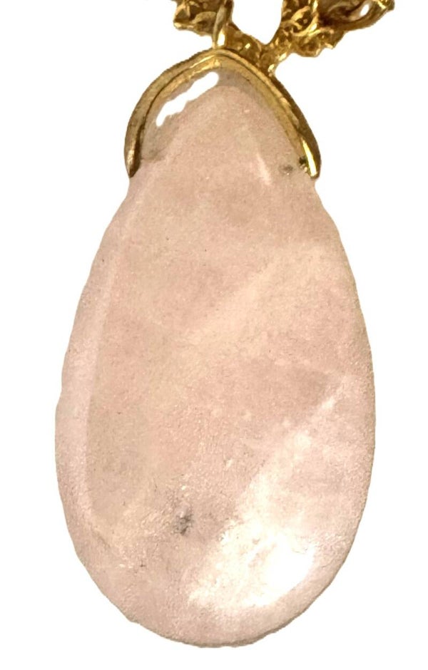 Pendentif Quazt Rose forme larme