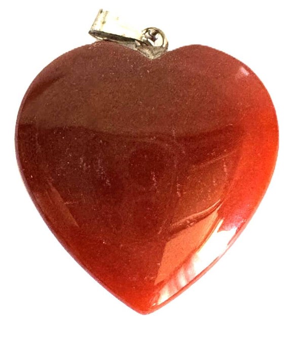 Pendentif forme Coeur Cornaline