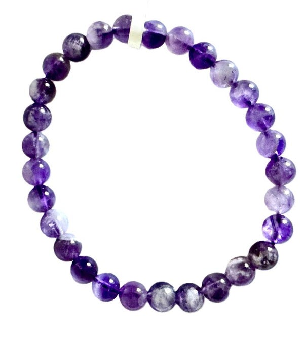 Bracelet Améthyste Chevron 6 mm
