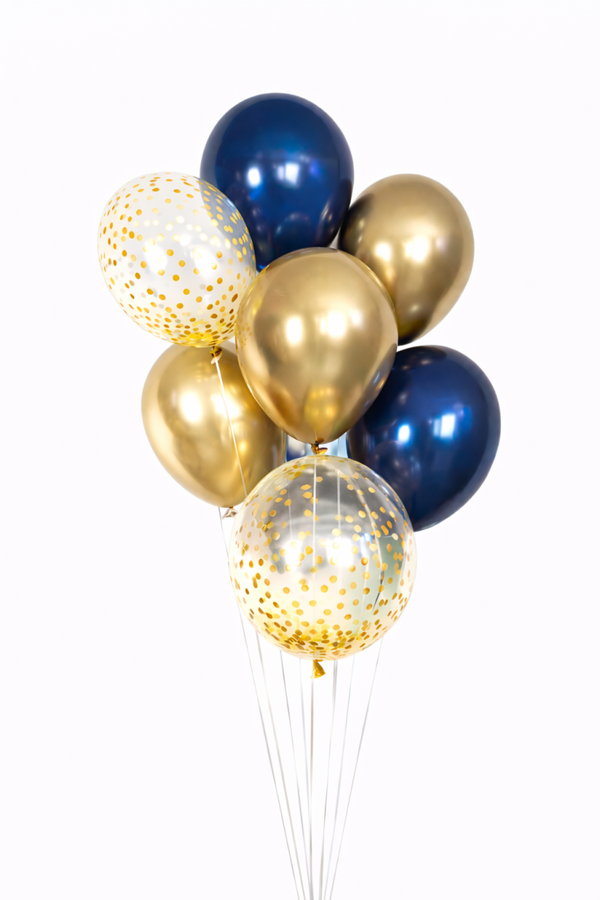 Tros Navy Gold VIP Special Serie Helium Ballonnen, 7 stuks inc helium