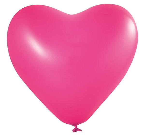 Hartjes Ballon Roze 30 cm |  Latex Helium Ballon | Inclusief Helium en Lintje | Roze