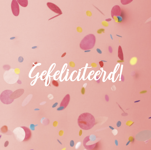 Kaartje Gefeliciteerd Roze