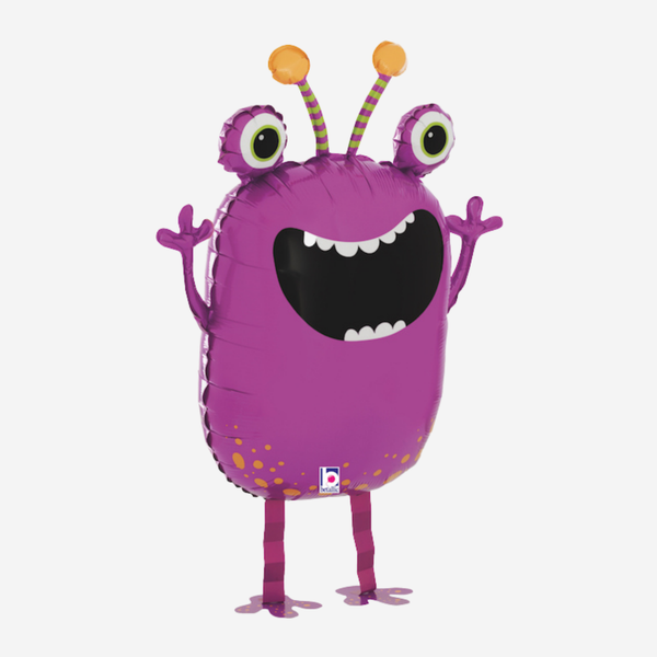 Monster Vriend |  Folie Ballon |  Kids | Mix | Inclusief Helium en lint | 70 cm | Paars