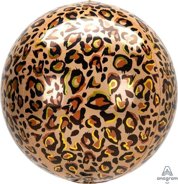 Orbz Panter | Dieren  | Folie Ballon | Kids | Mix | 45 cm | Inclusief Helium en lint | Bruin