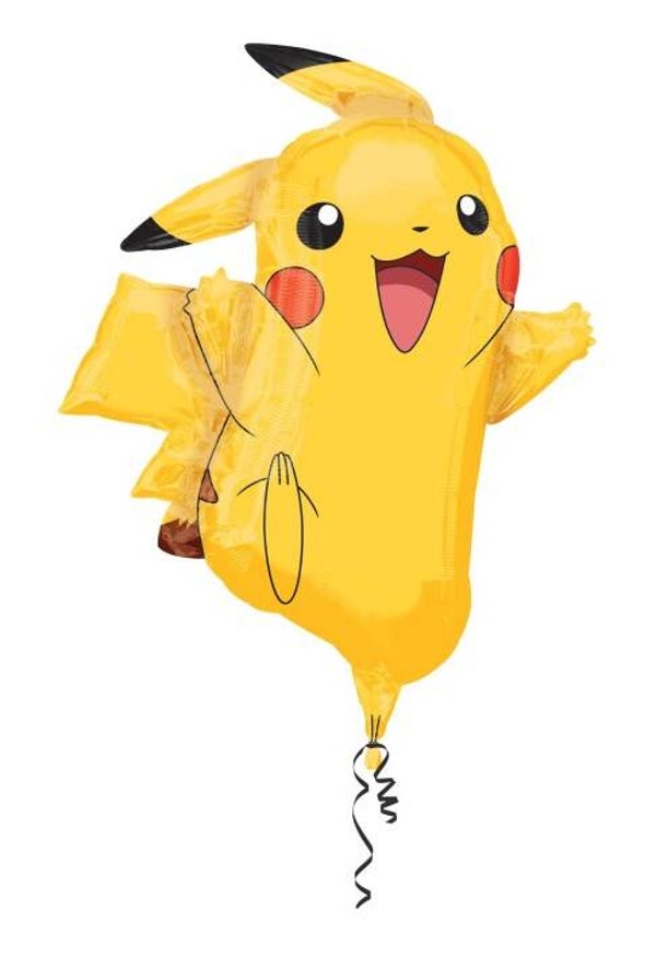 Pikachu  | Folie Ballon | Kids| Inclusief Helium en lint | 78 cm | Geel