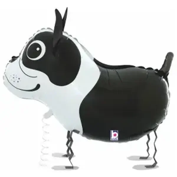 Hondje  Airwalker | Folie Ballon |  Kids | Mix | Inclusief Helium en lint | 70 cm | Roze