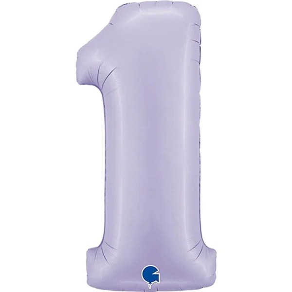 Cijferballon Lila Paars– keuze uit alle cijfers | Folie | 100 cm | incl. helium, lint & gewichtje