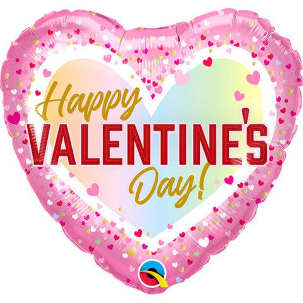 Happy Valentine's day | Folie Ballon  | Liefde & Valentijn | Inclusief Helium en Lint | 45 cm |  Roze