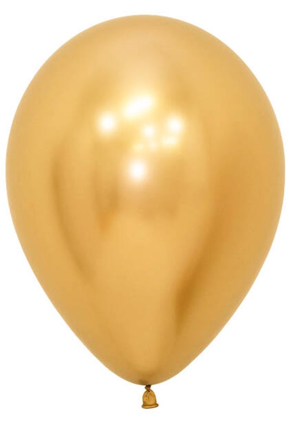 Goud | Chrome | Latex Helium Ballon | Inclusief Helium en Lintje