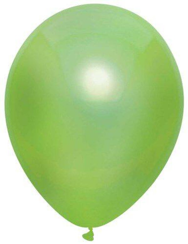 Kiwi Groen| Metallic Latex Helium Ballon | Inclusief Helium en Lintje