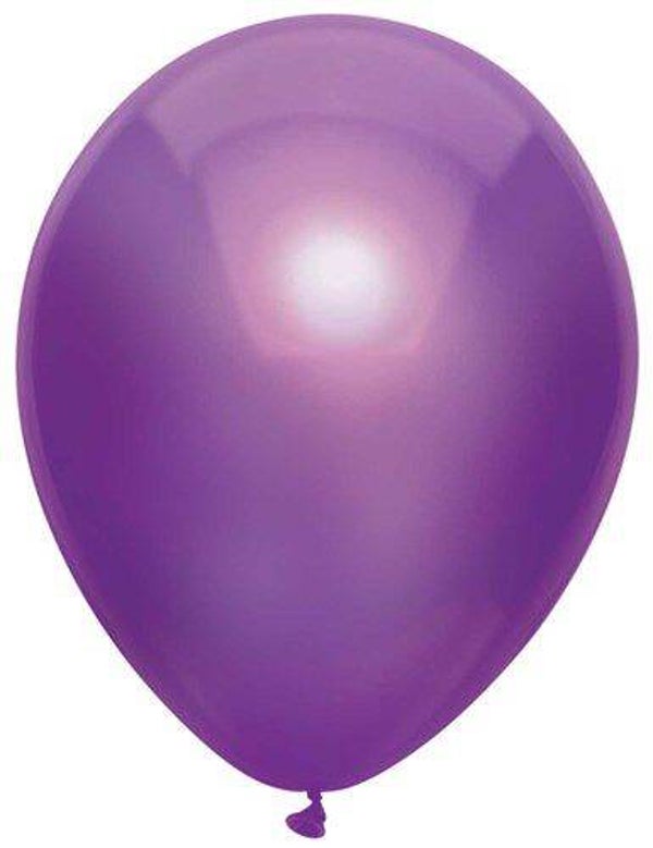Paars | Metallic Latex Helium Ballon | Inclusief Helium en Lintje