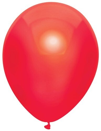 Rood  | Metallic Latex Helium Ballon | Inclusief Helium en Lintje