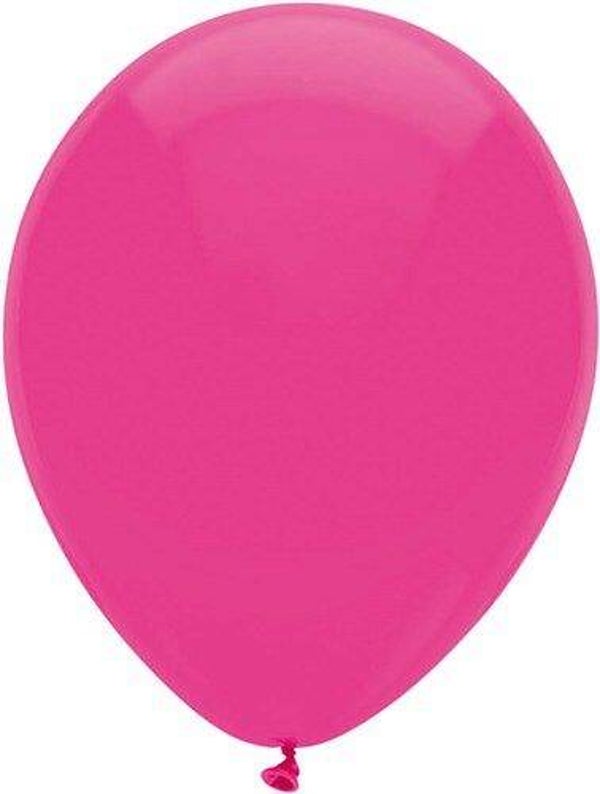 Fuchsia Roze | Pastel Latex Helium Ballon | Inclusief Helium en Lintje