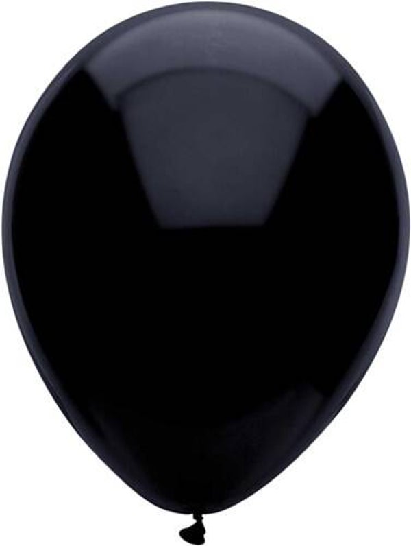 Zwart | Pastel Latex Helium Ballon | Inclusief Helium en Lintje