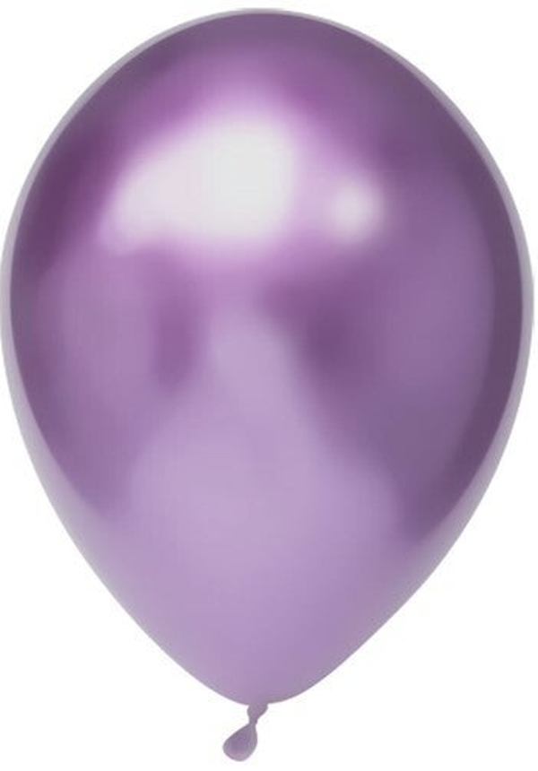 Paars | Chrome | Latex Helium Ballon | Inclusief Helium en Lintje