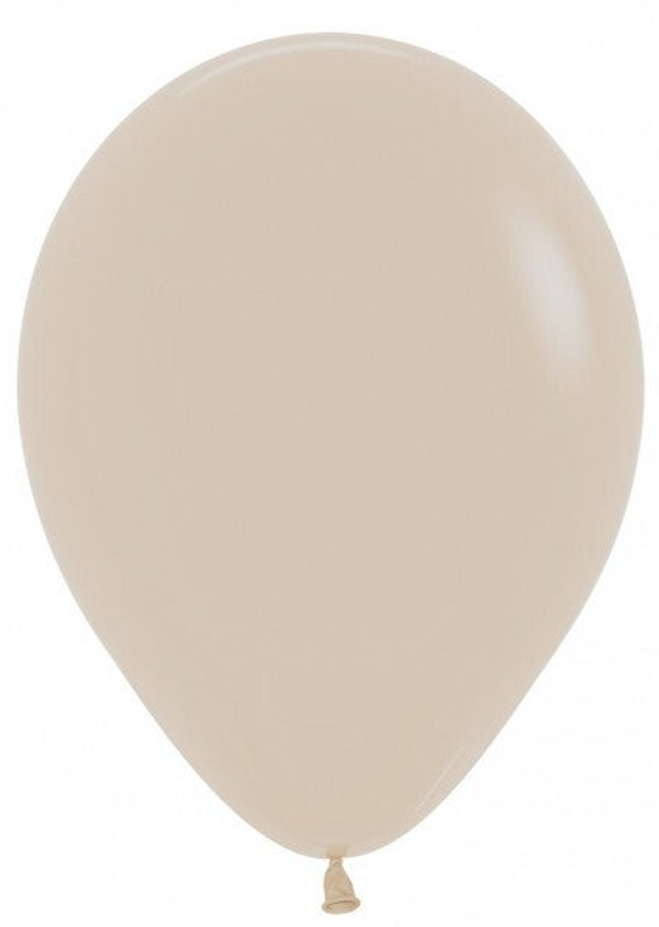 Wit Sand  | Pastel Latex Helium Ballon | Inclusief Helium en Lintje
