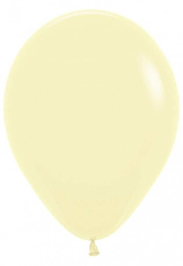 Matte Yellow | Pastel l  Latex Helium Ballon | Inclusief Helium en Lintje