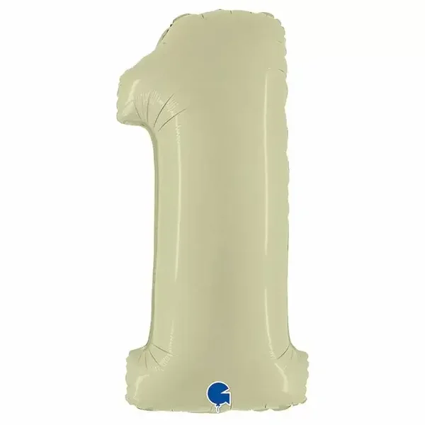 Cijferballon Olijf – keuze uit alle cijfers | Folie | 100 cm | incl. helium, lint & gewichtje